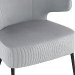 Современное мягкое кресло на металлических ножках Rakush Grey варинант исполнения - 6 | Loft Concept в Уфе