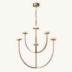 Люстрас 6-ю мраморными плафонами в форме купола Light Warm Light варинант исполнения - 4 | Loft Concept в Уфе