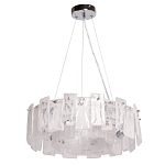 Люстра круглая с подвесными прямоугольными пластинами из стекла Glacier Panels варинант исполнения - 2 | Loft Concept в Уфе