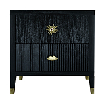 Тумба прикроватная с двумя ящиками Elsa Dreams Black варинант исполнения - 5 | Loft Concept в Уфе