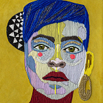 Картина с вышивкой Портрет wall panel People with the yellow ear 1 варинант исполнения - 1 | Loft Concept в Уфе