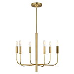 Люстра с 6-ю лампами на тонких изогнутых рожках в современном стиле Feiss варинант исполнения - 2 | Loft Concept в Уфе