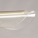 Люстра линейная с прозрачным волнообразным плафоном Wave Line варинант исполнения - 4 | Loft Concept в Уфе