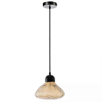 Подвесной светильник с янтарным фактурным плафоном Lamp with Frozen Glass Effect варинант исполнения - 3 | Loft Concept в Уфе