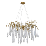 Люстра подвесная с прозрачными подвесками в форме капель Droplet Chandelier варинант исполнения - 2 | Loft Concept в Уфе