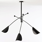 Потолочный светильник с подвижными плафонами Aracea Black Ceiling Lamp варинант исполнения - 4 | Loft Concept в Уфе