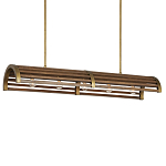 Люстра линейная полукруглой формы Wooden Horseshoe варинант исполнения - 3 | Loft Concept в Уфе