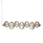 Подвесной светильник линейный с 7-ю рифлеными стеклянными шарами Marcelh Light варинант исполнения - 1 | Loft Concept в Уфе