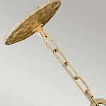 Люстра подвесная с широким белым текстильным абажуром и вертикальными декоративными элементами Hinkley варинант исполнения - 3 | Loft Concept в Уфе