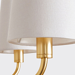 Люстра золотая с белыми тканевыми абажурами Coolness варинант исполнения - 4 | Loft Concept в Уфе