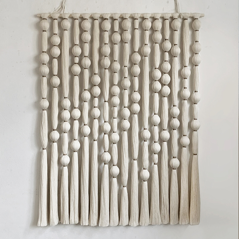 Панно на стену из хлопковых нитей White Morse Wall Hanging Белый Панно на стену из хлопковых нитей White Morse Wall Hanging Белый в Уфе | Loft Concept