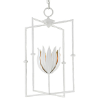 Подвесной светильник белый c абажуром в виде цветка тюльпана White Tulips варинант исполнения - 2 | Loft Concept в Уфе