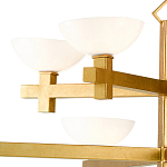 Люстра золотая с 8-ю молочными плафонами в виде чаши Tiers of Clear Lines варинант исполнения - 2 | Loft Concept в Уфе