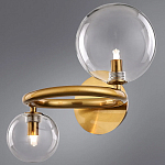 Бра с 2-мя стеклянными сферическими  плафонами Arco Wall Lamp варинант исполнения - 3 | Loft Concept в Уфе