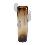 Ваза коричневая Forma Mare со стеклянными вставками варинант исполнения - 1 | Loft Concept в Уфе