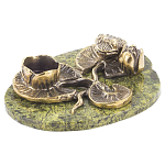 Подсвечник из бронзы и натурального камня змеевик Stone Candlestick варинант исполнения - 2 | Loft Concept в Уфе