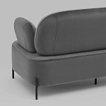 Диван в велюровой обивке серого цвета COLOR BLOCK варинант исполнения - 7 | Loft Concept в Уфе