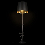 Торшер с черным абажуром и оригинальной ножкой в форме автомата Flos варинант исполнения - 3 | Loft Concept в Уфе