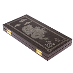 Подарочные нарды из натурального камня с гравировкой Backgammon from Stone варинант исполнения - 5 | Loft Concept в Уфе