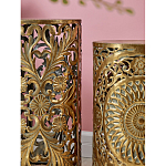 Столик приставной с цветочной резной фактурой Madagascar варинант исполнения - 4 | Loft Concept в Уфе