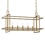 Подвесной светильник прямоугольный 5-ти ламповый Linear Kitchen Light варинант исполнения - 1 | Loft Concept в Уфе