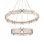 Люстра с 2-мя кольцами с текстурным природным рисунком IceFlame варинант исполнения - 2 | Loft Concept в Уфе