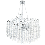Люстра с круглыми хрустальными подвесками Fairytree Chrome Crystal Branches Chandelier 10 варинант исполнения - 2 | Loft Concept в Уфе