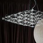 Люстра подвесная с тонкой металлической конструкцией цвета хром Quasar варинант исполнения - 9 | Loft Concept в Уфе