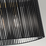 Люстра подвесная овальной формы с металлическим решетчатым абажуром матово-черного цвета и 5 лампами Kichler варинант исполнения - 5 | Loft Concept в Уфе