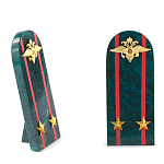 Сувенир Погон МВД из натурального камня змеевик Souvenir Epaulets варинант исполнения - 6 | Loft Concept в Уфе