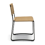 Дизайнерский стул с каркасом из металла с плетеными сиденьем и спинкой GREEN POINT Chair варинант исполнения - 5 | Loft Concept в Уфе