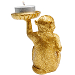 Подсвечник золотая обезьяна с блюдцем Golden Monkey варинант исполнения - 3 | Loft Concept в Уфе