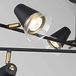 Потолочный светильник с конусообразными плафонами с контрастным сочетанием бронзы и глубоким черным цветом Aurika варинант исполнения - 3 | Loft Concept в Уфе