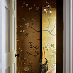 Обои ручная роспись Badminton Deep Rich Gold gilded paper варинант исполнения - 3 | Loft Concept в Уфе