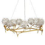 Люстра круглая с декором в виде цветков одуванчика Hanging Dandelion варинант исполнения - 4 | Loft Concept в Уфе