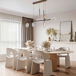 Линейная металлическая геометрическая люстра Geometry Crystal Linear Chandelier варинант исполнения - 2 | Loft Concept в Уфе