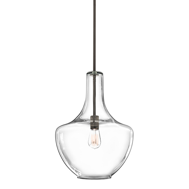 Подвесной светильник прозрачный стеклянный органической формы Kichler Бронза Прозрачное Стекло в Уфе | Loft Concept 