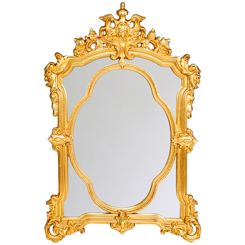 Зеркало с ажурной раме золотого цвета Classic Ornament Mirror Золотой Зеркало в Уфе | Loft Concept 