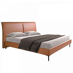 Кровать двуспальная коричневая из экокожи Modern Look варинант исполнения - 1 | Loft Concept в Уфе