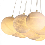 Люстра подвесная круглая с сферическими плафонами из натурального камня Glowing Spheres варинант исполнения - 5 | Loft Concept в Уфе
