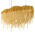 Люстра подвесная с металлическими цепочками и изогнутыми металлическими дугами 72 см Atlantis Chain варинант исполнения - 18 | Loft Concept в Уфе