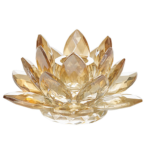 Подсвечник Crystal Lotus gold