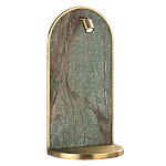 Настенный светильник зеленого цвета с бронзовой рамкой овальной формы с полкой Herbarium  варинант исполнения - 3 | Loft Concept в Уфе