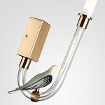 Бра с прозрачной изогнутой трубкой и декоративной фигуркой птицы Ganthea варинант исполнения - 4 | Loft Concept в Уфе