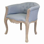 Кресло низкое в стиле прованс Louis French Armchair light blue flax варинант исполнения - 3 | Loft Concept в Уфе
