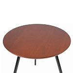 Кофейный столик с круглой столешницей на 3-х черных ножках Laconic Stylish Design варинант исполнения - 1 | Loft Concept в Уфе