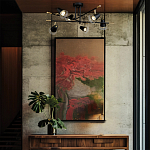 Потолочный светильник с конусообразными плафонами с контрастным сочетанием бронзы и глубоким черным цветом Aurika варинант исполнения - 4 | Loft Concept в Уфе