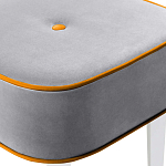 Квадратный мягкий пуф на белых ножках Winton Pouf Square варинант исполнения - 12 | Loft Concept в Уфе