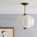 Подвесной светильник с абажуром из молочного стекла Vintage Charm варинант исполнения - 2 | Loft Concept в Уфе