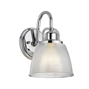 Бра с прозрачным рифленым плафоном в форме колокола Quoizel